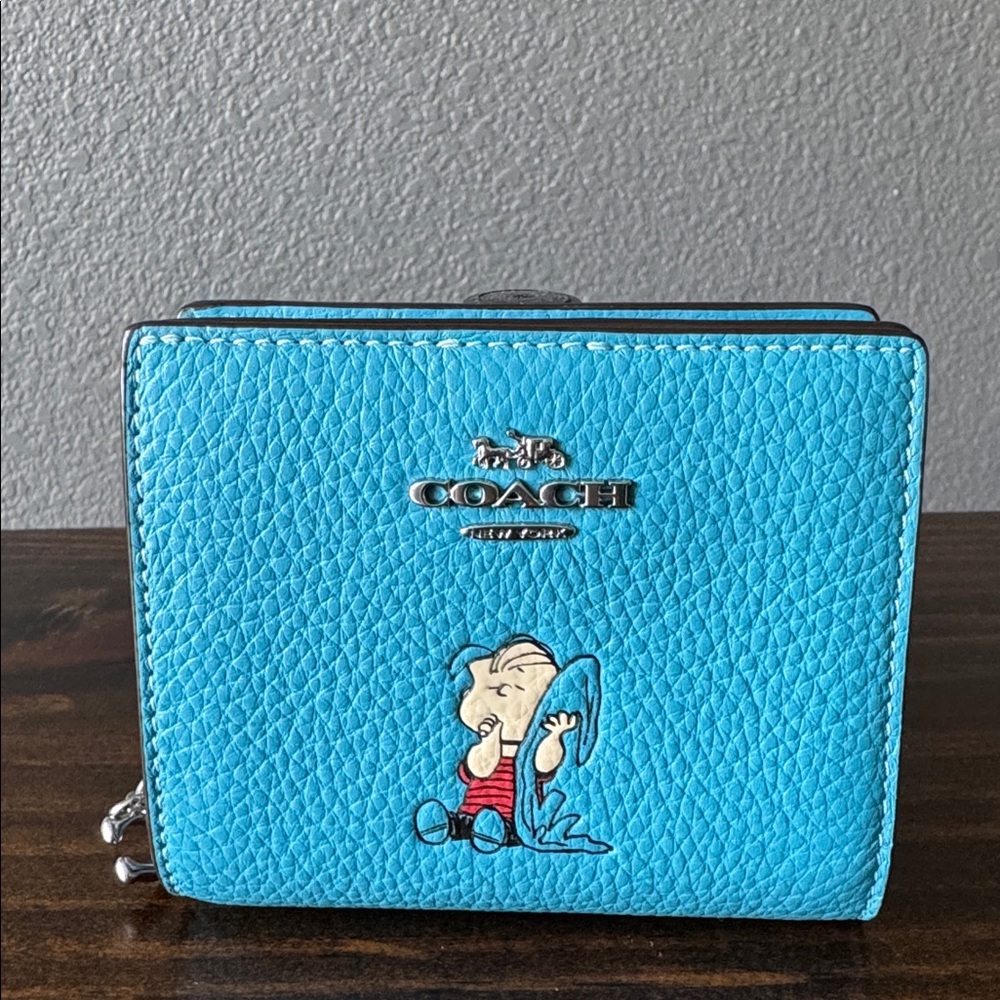 NEW Coach X Peanuts Snap Wallet - Linus